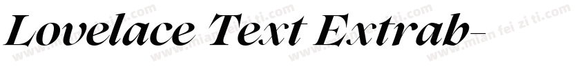 Lovelace Text Extrab字体转换